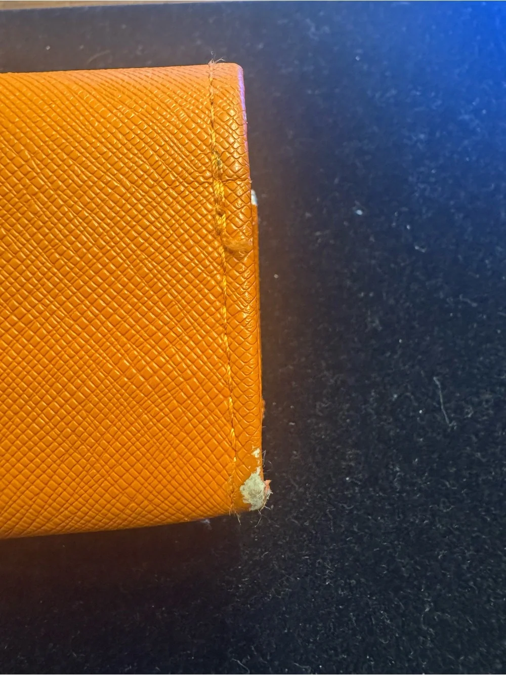 Tory Burch Orange Saffiano Leather Sunglasses Eyeglasses Case